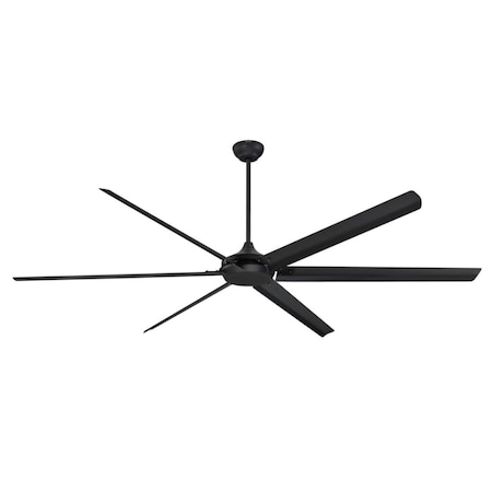 Brightbomb 100 in. Matte Black DC Motor Indoor Ceiling Fan with Black Blades BR2690151